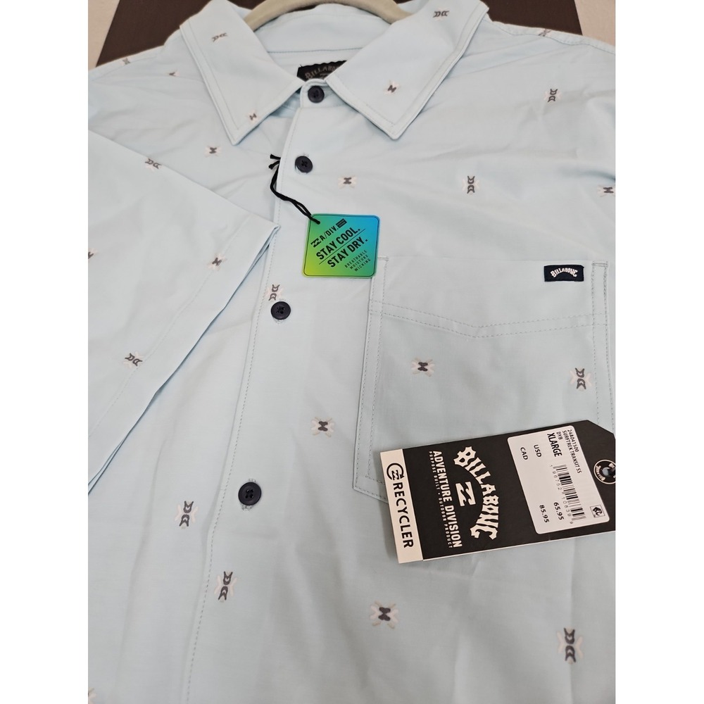 Billabong Men's Short Sleeve Shirt Button Up XL NWT